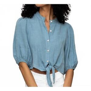 NEW LANTHROPY haleigh top in chambray